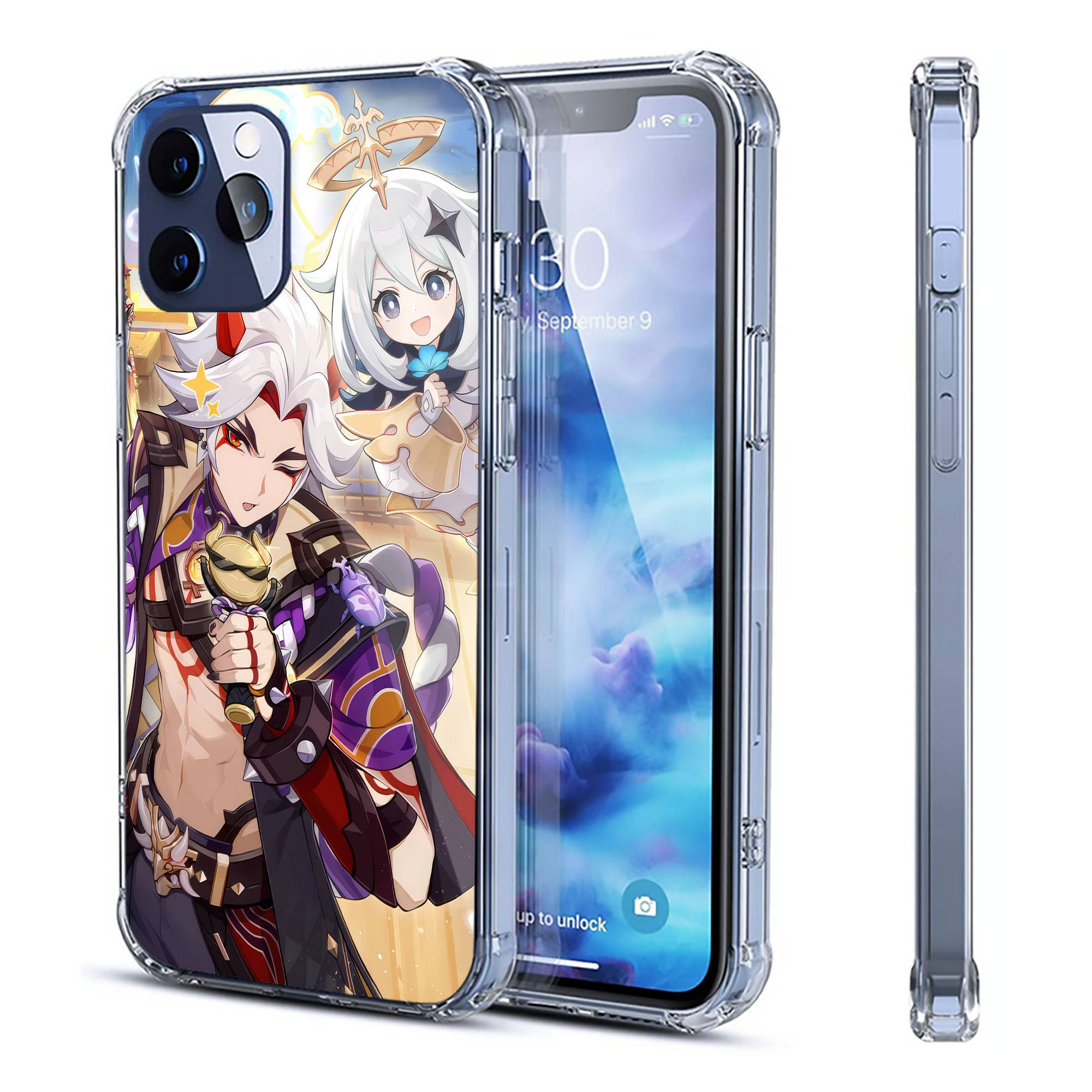 げんし神 genshin 【iPhone 12シリーズ対応】透明スマホケース（クリアソフトケース）